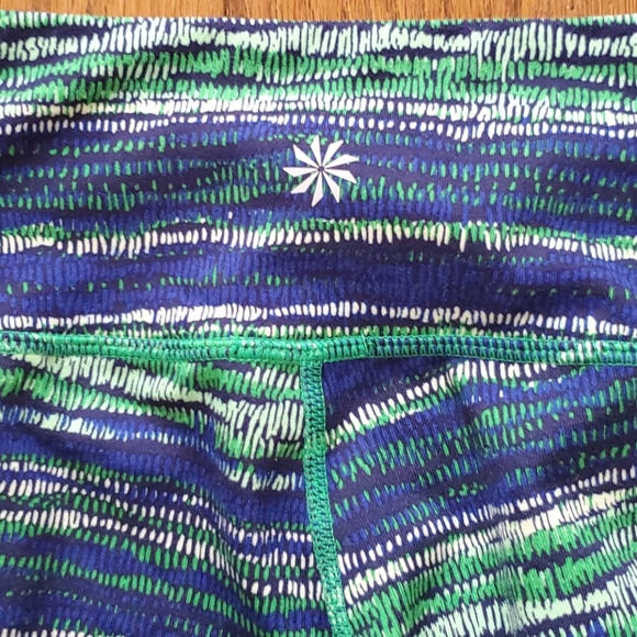 Athleta Retreat Chatarunga Green and Blue Leggings - Picture 6 of 6